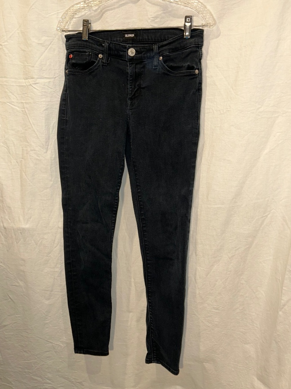 Hudson Jeans dark wash black skinny 28